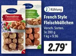 Lidl French Style Fleischbällchen Angebot