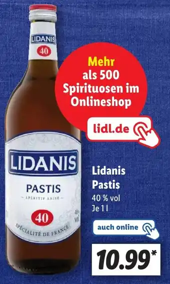 Lidl Lidanis Pastis Angebot