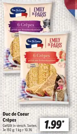 Lidl Duc De Coeur Crêpes Angebot