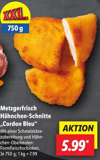 Lidl Metzgerfrisch Hähnchen-Schnitte ,,Cordon Bleu Angebot