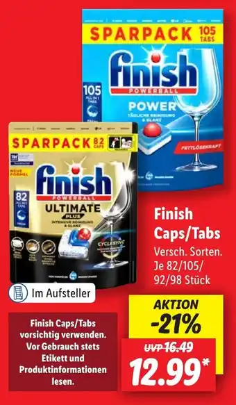 Lidl Finish Caps/Tabs Angebot