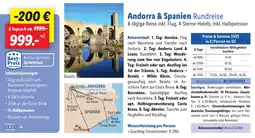 Lidl Andorra & Spanien Rundreise Angebot