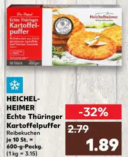 Kaufland HEICHEL- HEIMER Echte Thüringer Kartoffelpuffer Angebot