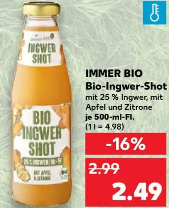 Kaufland IMMER BIO Bio-Ingwer-Shot Angebot