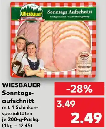 Kaufland WIESBAUER Sonntags- aufschnitt Angebot