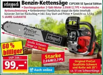 Norma scheppach Benzin-Kettensäge Angebot