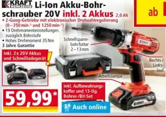 Norma KRAFT MR Li-Ion Akku-Bohr- schrauber 20V inkl. 2 Akkus Angebot