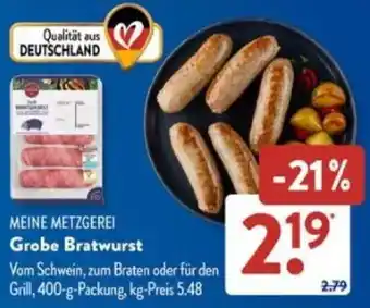 Aldi Süd MEINE METZGEREI Grobe Bratwurst Angebot