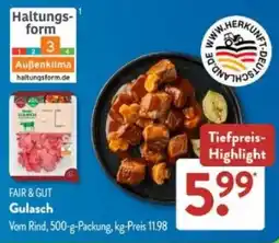 Aldi Süd FAIR & GUT Gulasch Angebot