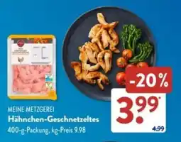 Aldi Süd MEINE METZGEREI Hähnchen-Geschnetzeltes Angebot