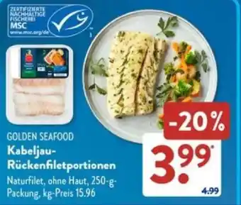 Aldi Süd GOLDEN SEAFOOD Kabeljau- Rückenfiletportionen Angebot