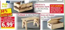 Norma Dekokiste in geflammter Optik / Fuẞbank /Kiste mit Deckel Angebot