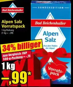 Norma Bad Reichenhaller Alpen Salz Vorratspack Angebot