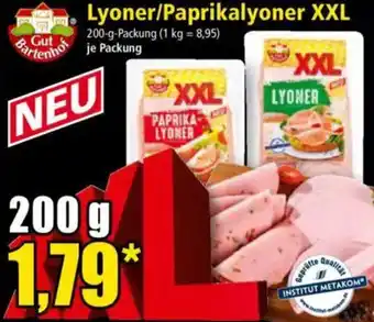 Norma Gut Bartenhof Lyoner/Paprikalyoner XXL Angebot