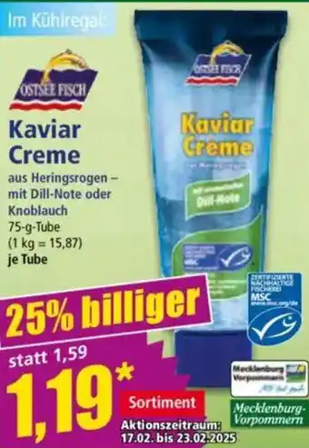 Norma OSTSEE FISCH Kaviar Creme Angebot