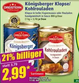 Norma DREISTERN Königsberger Klopse/ Kohlrouladen Angebot