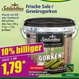 Norma Schlichting Frische Salz-/ Gewürzgurken Angebot