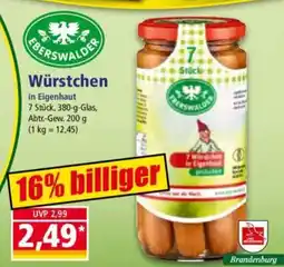 Norma EBERWALDER Würstchen Angebot