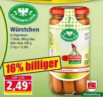 Norma EBERWALDER Würstchen Angebot