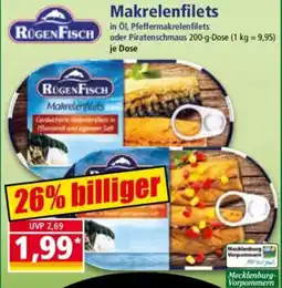 Norma RÜGENFISCH Makrelenfilets Angebot