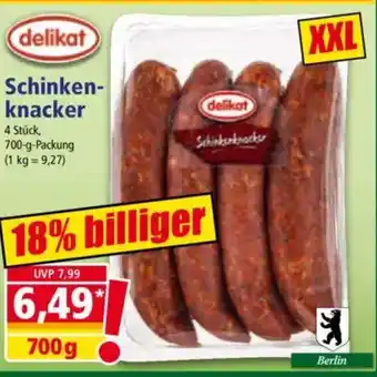 Norma delikat Schinken- knacker Angebot