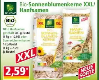 Norma BIO SONNE Bio-Sonnenblumenkerne XXL/ Hanfsamen Angebot