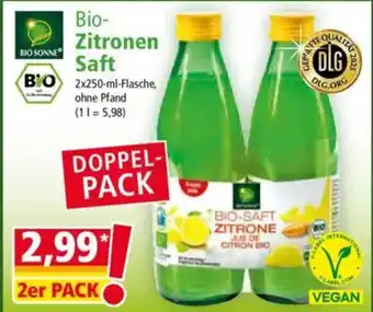 Norma BIO SONNE Bio- Zitronen Saft Angebot