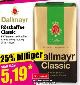 Norma Dallmayr Röstkaffee Classic Angebot