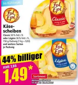 Norma Fol Epi Käse- scheiben Angebot