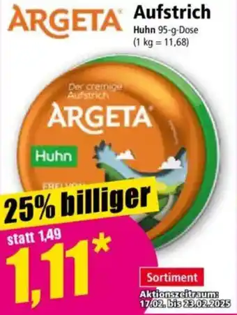 Norma ARGETA Aufstrich Angebot