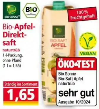 Norma BIO SONNE Bio-Apfel- Direkt- saft Angebot