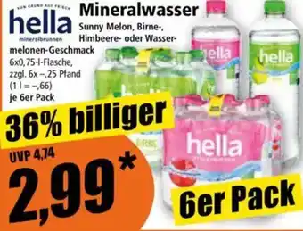 Norma hella Mineralwasser Angebot