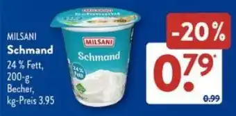 Aldi Süd MILSANI Schmand Angebot