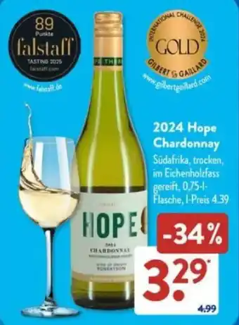 Aldi Süd 2024 Hope Chardonnay Angebot