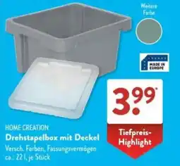 Aldi Süd HOME CREATION Drehstapelbox mit Deckel Angebot