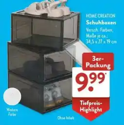 Aldi Süd HOME CREATION Schuhboxen Angebot