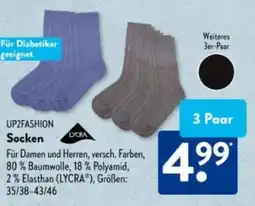 Aldi Süd UP2FASHION Socken Angebot