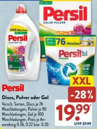 Aldi Süd Persil Discs, Pulver oder Gel Angebot