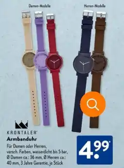 Aldi Süd KRONTALER Armbanduhr Angebot