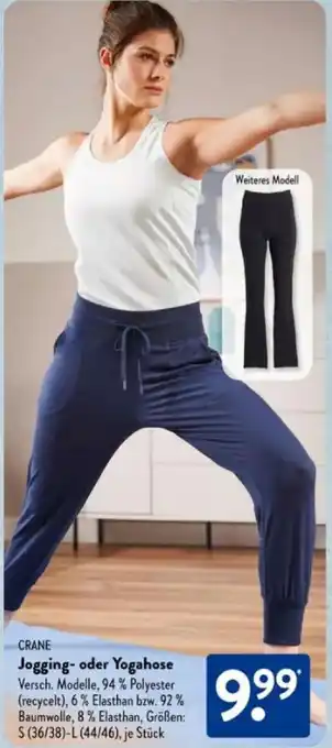 Aldi Süd CRANE Jogging- oder Yogahose Angebot