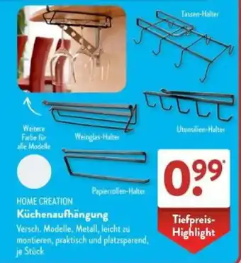 Aldi Süd HOME CREATION Küchenaufhängung Angebot