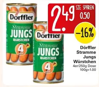 WEZ Dörffler Stramme Jungs Würstchen 4er/250g Angebot