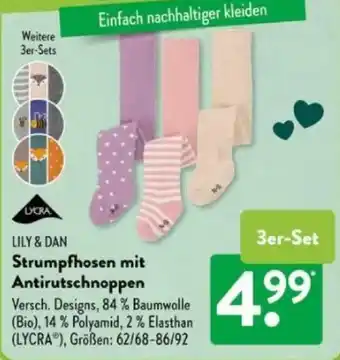 Aldi Süd LILY & DAN Strumpfhosen mit Antirutschnoppen Angebot