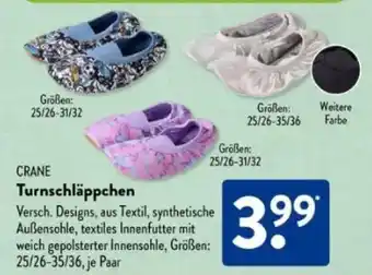 Aldi Süd CRANE Turnschläppchen Angebot