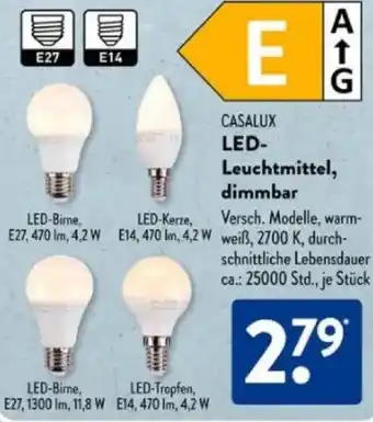 Aldi Süd CASALUX LED- Leuchtmittel, dimmbar Angebot