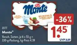 Aldi Süd ZOTT Monte Angebot