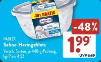 Aldi Süd NADLER Sahne-Heringsfilets Angebot