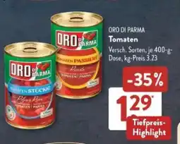 Aldi Süd ORO DI PARMA Tomaten Angebot