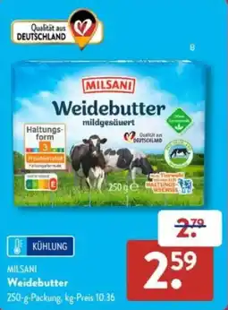 Aldi Süd MILSANI Weidebutter Angebot