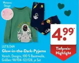 Aldi Süd LILY & DAN Glow-in-the-Dark-Pyjama Angebot